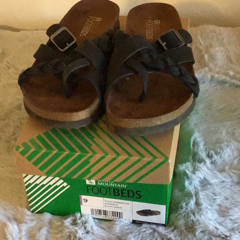 White Mountain Black Sandals with Ergonomic Design - Picture 4 of 4